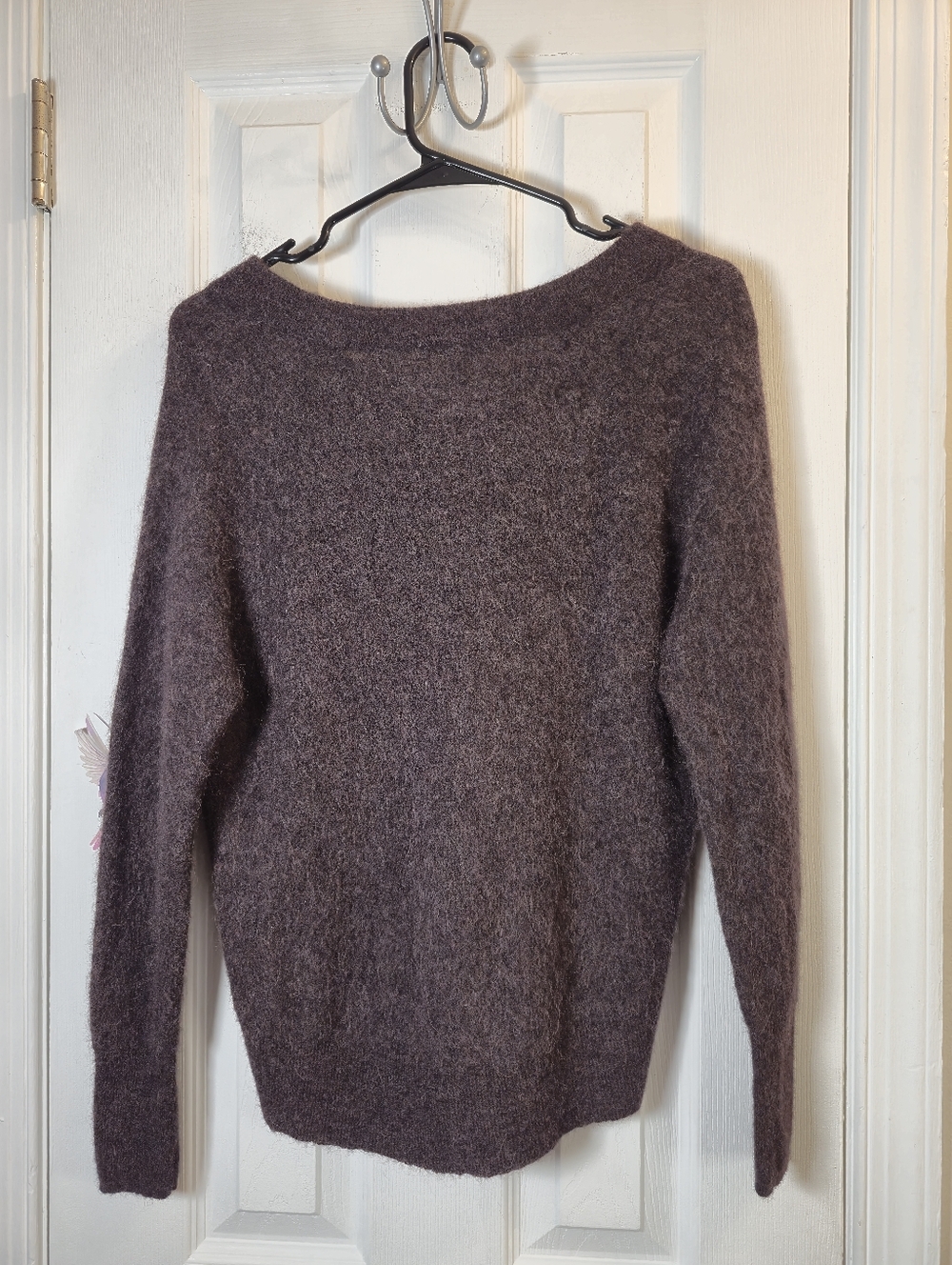 Madewell Alpaca Blend V-Neck Sweater in Plum Size M - Picture 4 of 7